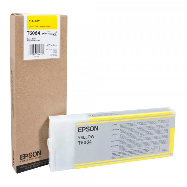 Original Epson C13T606400 / T6064 Tinte yellow 220 ml