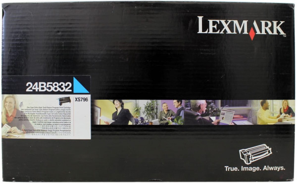 Original Lexmark 24B5832 Toner cyan 18.000 Seiten