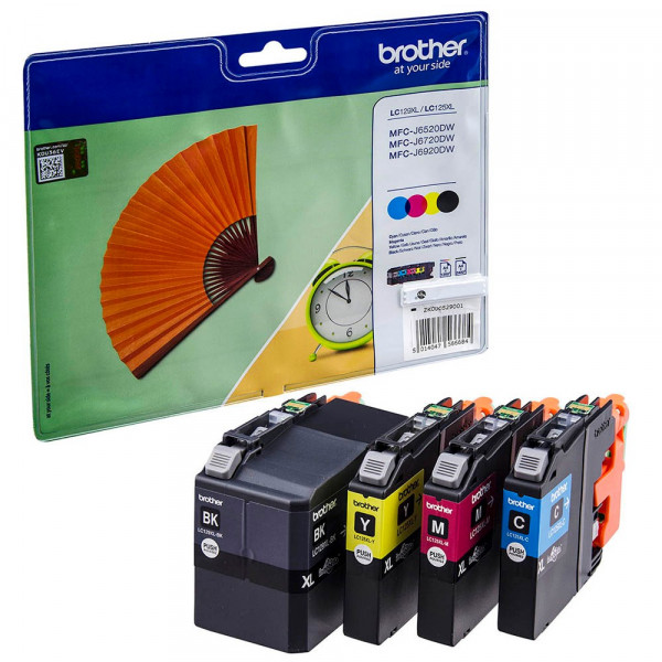 Original Brother LC-129XLVALBPDR Tinte MultiPack Bk,C,M,Y 1x2400pg + 3x1200pg