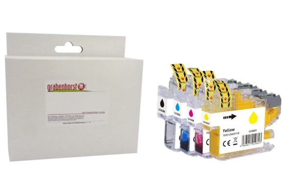 Alternativ Brother LC-422VAL Tinte MultiPack Bk,C,M,Y 16ml + 3x10ml