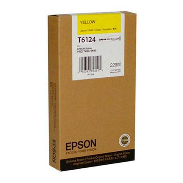 Original Epson C13T612400 / T6124 Tinte yellow 220 ml