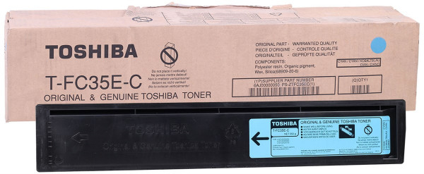 Original Toshiba 6AJ00000050 / T-FC35EC Toner cyan 21.000 Seiten