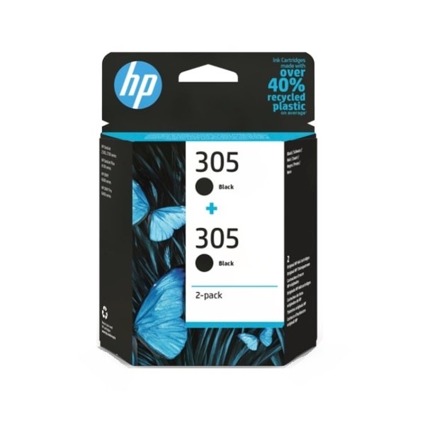 Original HP 6ZD18AE / 305 Tinte black Doppelpack 120 Seiten