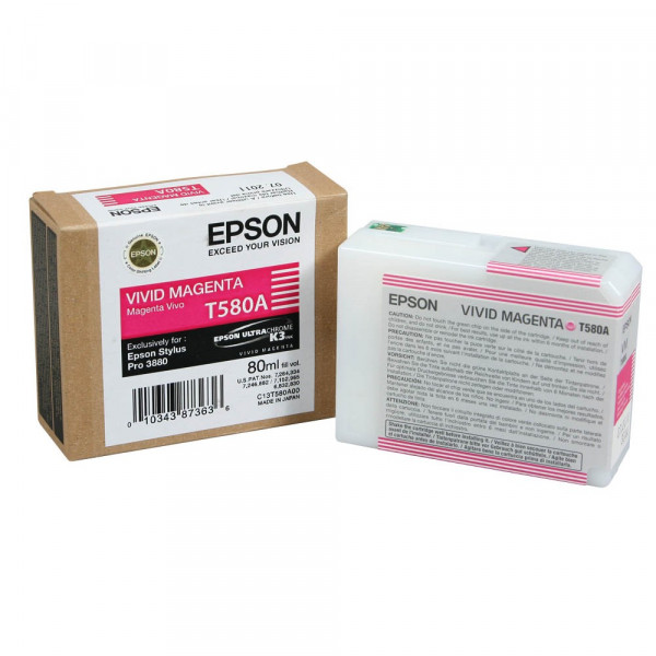 Original Epson C13T580A00 / T580A Tinte magenta Vivid 80 ml