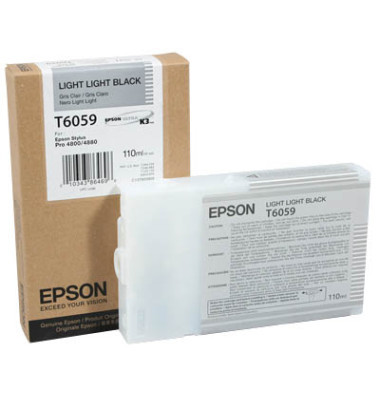 Original Epson C13T605900 / T6059 Tinte light light black 110 ml