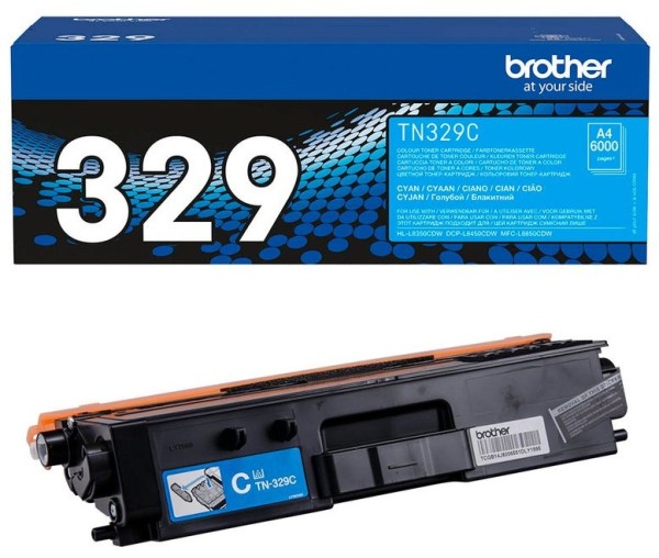 Original Brother TN-329C Toner cyan 6.000 Seiten