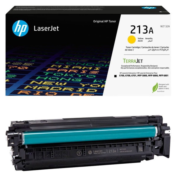Original HP W2132A / 213A Toner yellow 3.000 Seiten