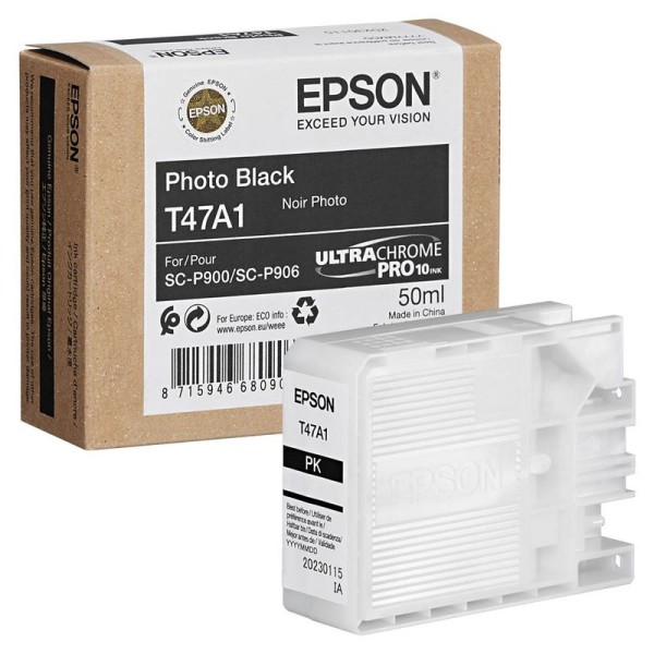 Original Epson C13T47A100 / T47A1 Tinte black 50 ml