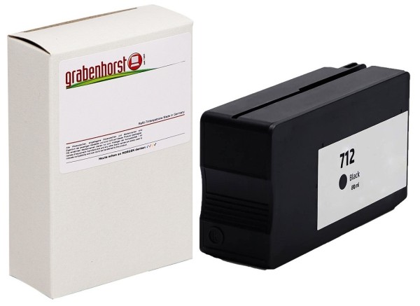 Alternativ HP 3ED71A / 712 Tinte black 80 ml