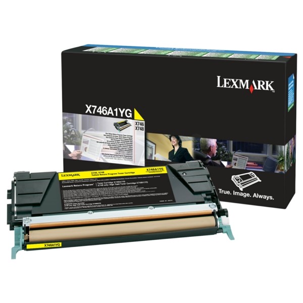 Original Lexmark X746A1YG Tonerkartusche gelb return program 7.000 Seiten