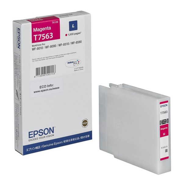 NEUOriginal Epson C13T75634N / T7563 Tinte magenta 14 ml 1.500 Seiten