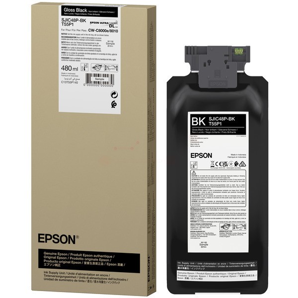 NEUOriginal Epson C13T55P140 / SJIC-48-P-BK Tinte black 480 ml