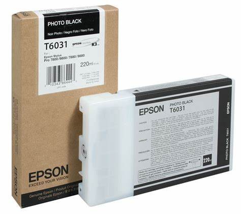 Original Epson C13T603100 / T6031 Tinte photo black 220 ml