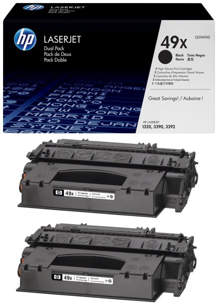 Original HP Q5949XD / 49XD Toner black Doppelpack 6.000 Seiten