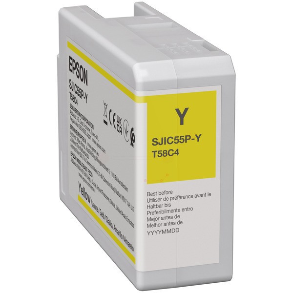 NEUOriginal Epson C13T58C440 / SJI-C-55-Y Tinte yellow 80 ml