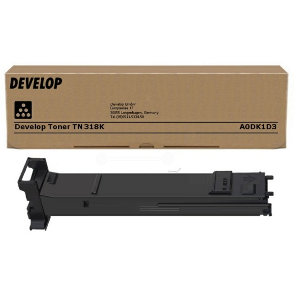 Original Develop A0DK1D3 / TN-318 K Toner schwarz 8.000 Seiten